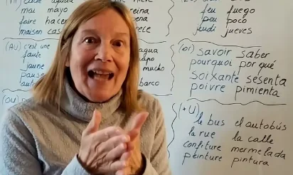 Retrato de Laura, la profesora de francés del canal Francés con la Abuela
